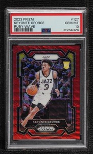 2023-24 Panini Prizm Ruby Wave Keyonte George #127 PSA 10 GEM MT Rookie RC