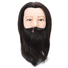 Man Mannequin Head, Salon Male Mannequin Head Human Hair Practice Hairdressing