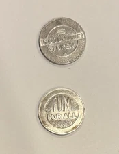 2 Fun For All Good Time Token. Vintage Arcade Game Tokens 