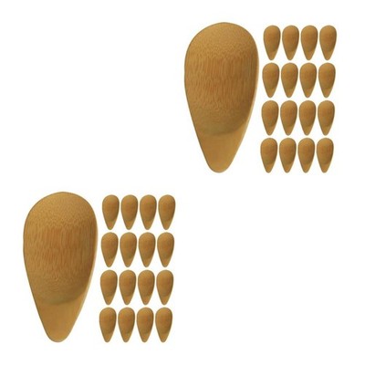 2 Count Bambus-Gesichtscremelöffel Hautpflegespatel Multi-functional Spoon