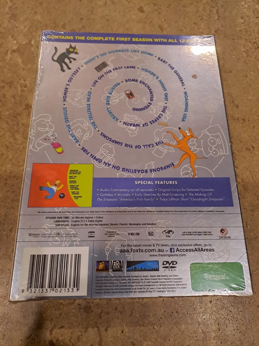 THE SIMPSONS THE COMPLETE FIRST SEASON DVD BOX SET NEW FACTORY SEALED PAL 