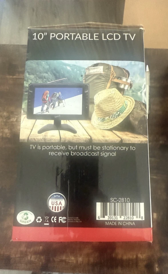 Supersonic Portable 10" LCD TV  Digital Tuner FM Rechargeable Bat AC/DC SC-2810 - Image 2 of 4