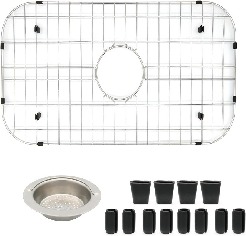 Kitchen Sink Grid 26-1/8"x14-1/4 - Heavy Duty Kitchen Sink ProtectorwithBuilt-in