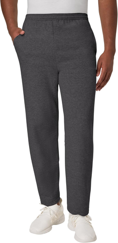 Hanes Men's EcoSmart Fleece Sweatpants W/ Pockets  Charcoal Heather Or Black 8 64