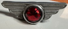 Unique Vintage Red Glass Reflector License Plate Parking Truck Old Car Accessory