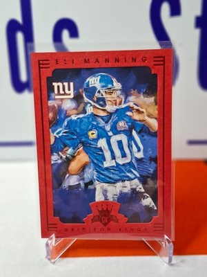 Nfl Panini Trading Cards Eli Manning 2015 RED FRAME Gridiron Kings #43, Giants
