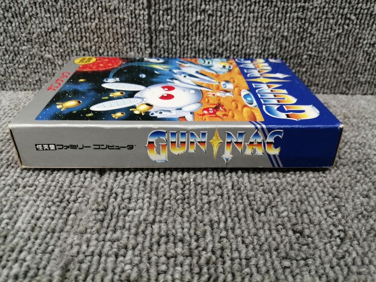 GUN・NAC - FAMILY COMPUTER Gun-Nac Famicom NES Tonkin House Compile 1990 Japan Boxed Manual