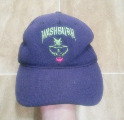 Vintage 90s Washburn Guitars x Dimebag Darrell Hat Alien Promo Pantera Blue OS