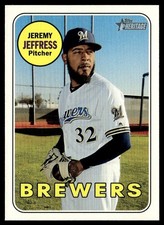 2018 Topps Heritage Jeremy Jeffress Milwaukee Brewers #664