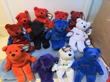 Salvino's Bammers NHL Player Bean Bag Plush Bears Lot of 12 1998