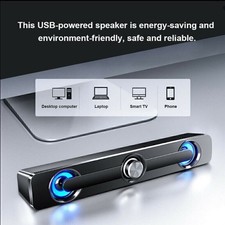 For Computer TV PC Laptop Wired/Wireless Speaker Soundbar Stereo Bass Subwoofer