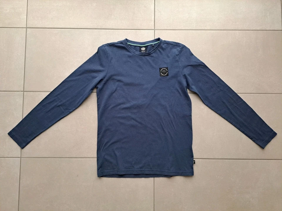 2x Langarmshirt Jungen Petrol Industries Longsleeve langarm blau schilf Gr. 164 - Bild 2 von 3