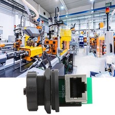 2 Pcs RJ45 Adapter RJ45-90  Post Board Double Socket Outdoor Waterproof Ethernet