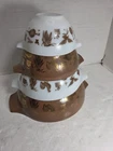 vintage Pyrex American cinderella nesting bowl set 441,442,443,&444