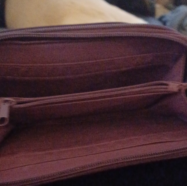 Purple Solid Pattern Zip-Around Women's Wallet wi… - image 5