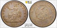 1877-S Trade Dollar ~ PCGS AU55 T$1 Gold Shield w/ Trueview