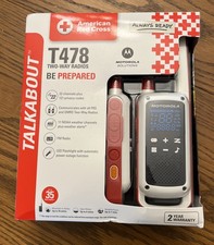Motorola 2 Way Radio Solutions Talkabout Model T478 Red Cross New Sealed