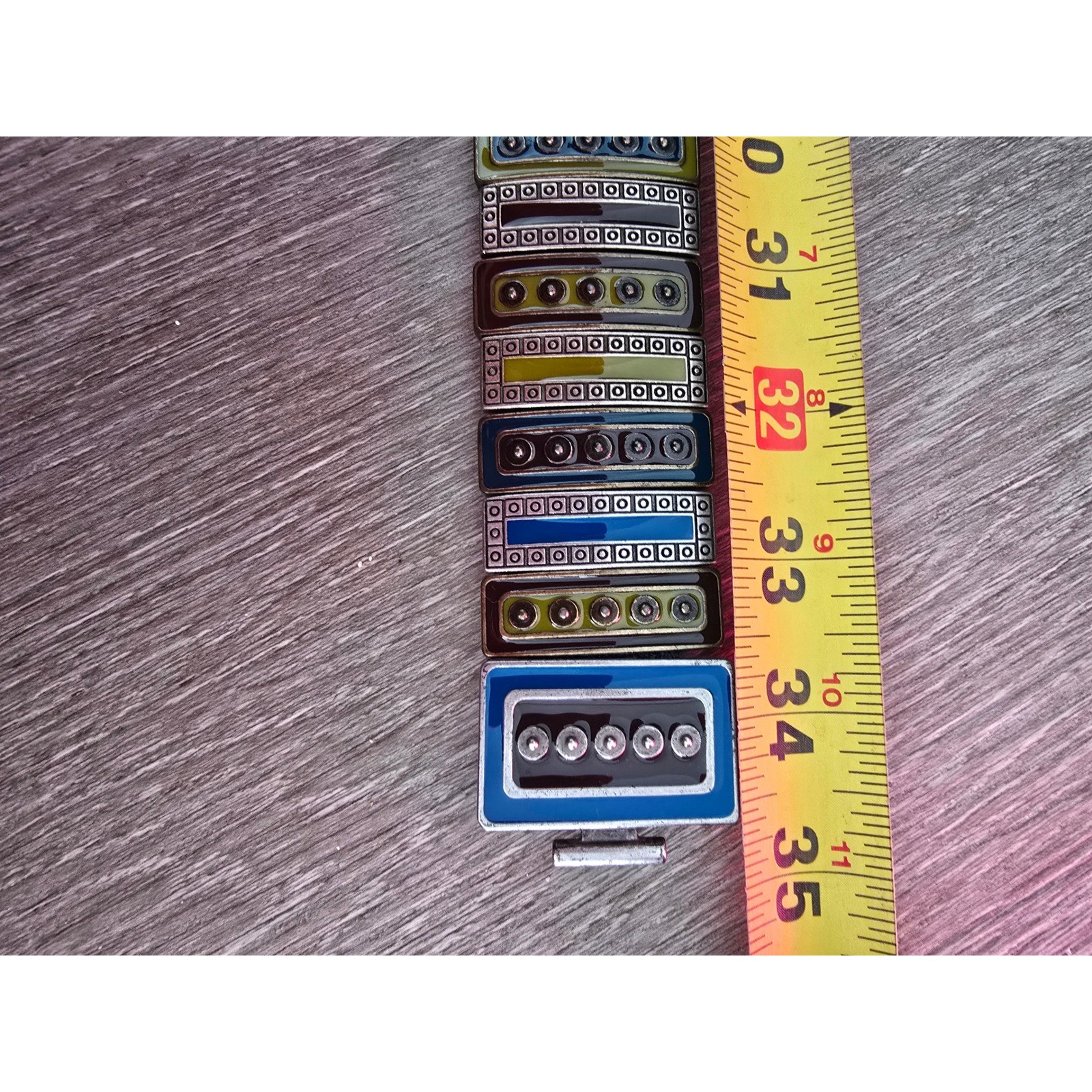 Chic Rectangular Medallion Stretch Belt Black Ela… - image 4