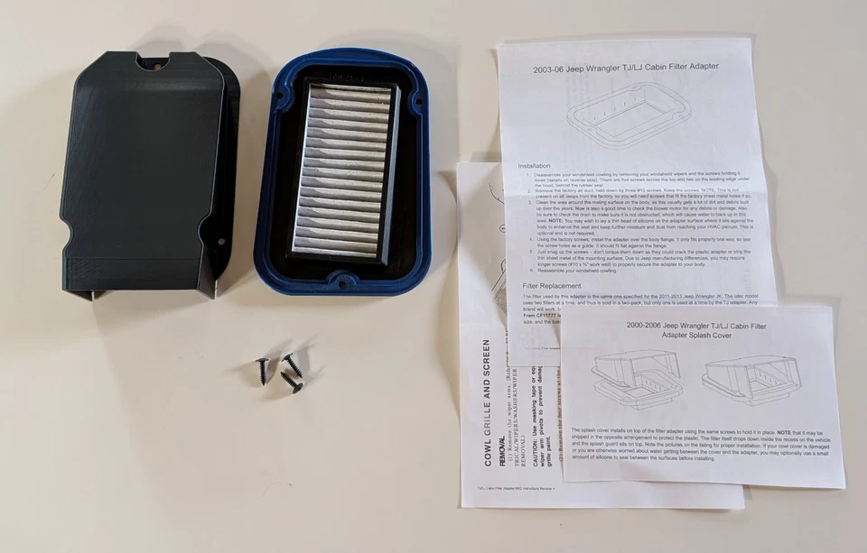 Jeep Wrangler 2000-06 (TJ/LJ) Cabin Filter, with splash guard and seal! - Image 3 of 4