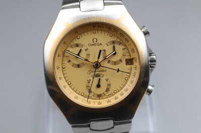 Omega Seamaster Polaris Chronograph Cal.1675 18K Gold Quartz Men's