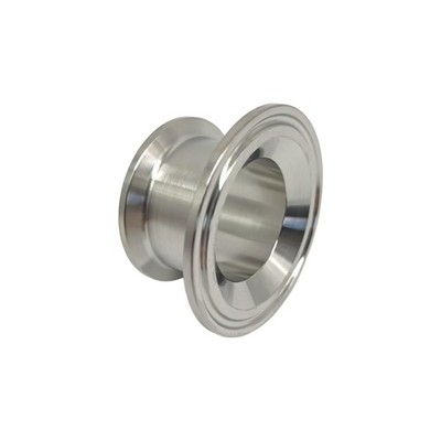 Flat 2'' x 1.5'' Tri Clamp Short Cap Reducer Adapter, 1.25 inch High SS 304