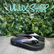 OOFOS OOlala Luxe Thong Sandals Calypso Ombre Women's Size US 8 EU 39