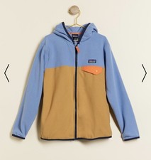 Patagonia Kids' Micro D Snap-T Fleece Jacket Hooded Size M 10 Talon Gold