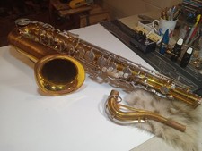 King 615 Vintage Tenor Saxophone. Plays Well- Currently Being Serviced.