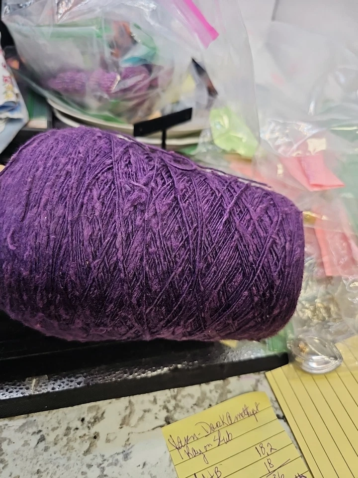 Пряжа темный аметист вискоза слиб на конус шелковые городские волокна - Изображение 4 из 4