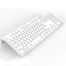 Acrylic Tilted Computer Keyboard Stand Ergonomic Tray Holder Silicone White