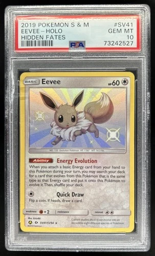 2019 Pokemon SM Hidden Fates Eevee #SV41/SV94 PSA 10