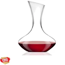 Elegant Handcrafted Wine Decanter - 750ml Clear Carafe for Aromatic Wines