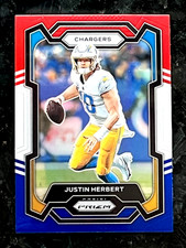 2023 Panini Prizm Justin Herbert Red White Blue Prizm Los Angeles Chargers #158