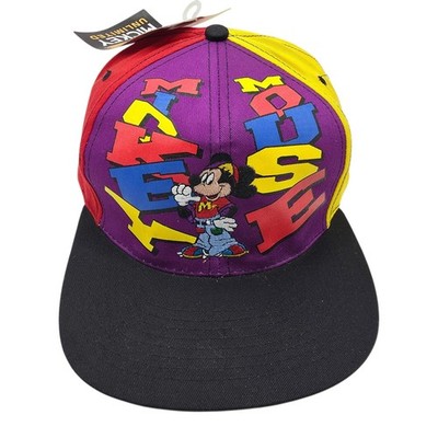 Vintage Mickey Unlimited Hat Cap Snap Back One Size Multicolor Rap Mickey 90s