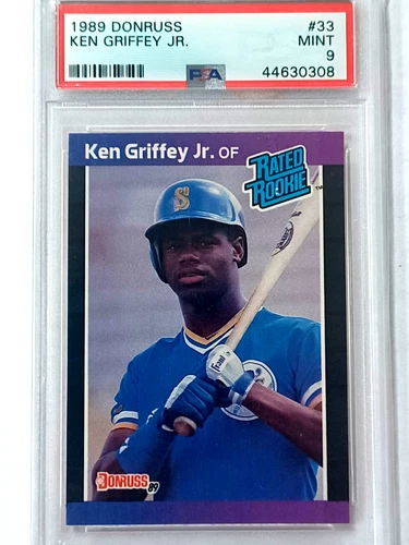1989 Donruss #33 KEN GRIFFEY Jr. Rated Rookie PSA 9 Mint