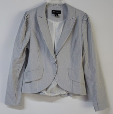 JNY Jones New York Women s Striped Blazer Blu...