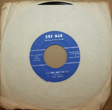 JIM OWEN Keys In Mailbox *TRY NOT TO CRY* Country Rockabilly 45 on OWE MAN OM-1