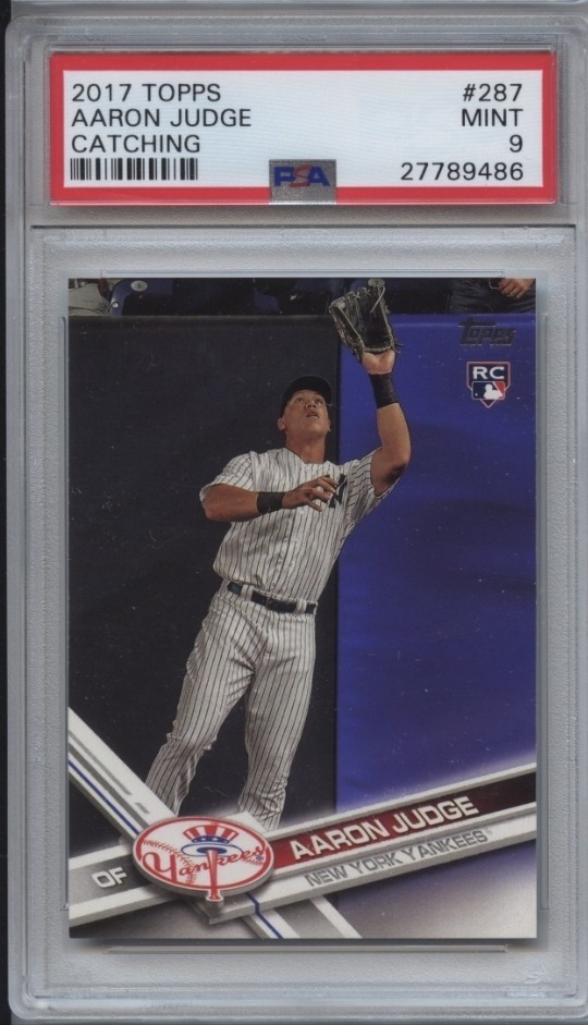 2017 Topps 287 Aaron Judge Catching PSA 9 Mint RC | eBay