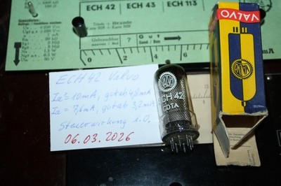 1 x Röhre ECH42 , von Valvo, getestet, gut, unbenutzt