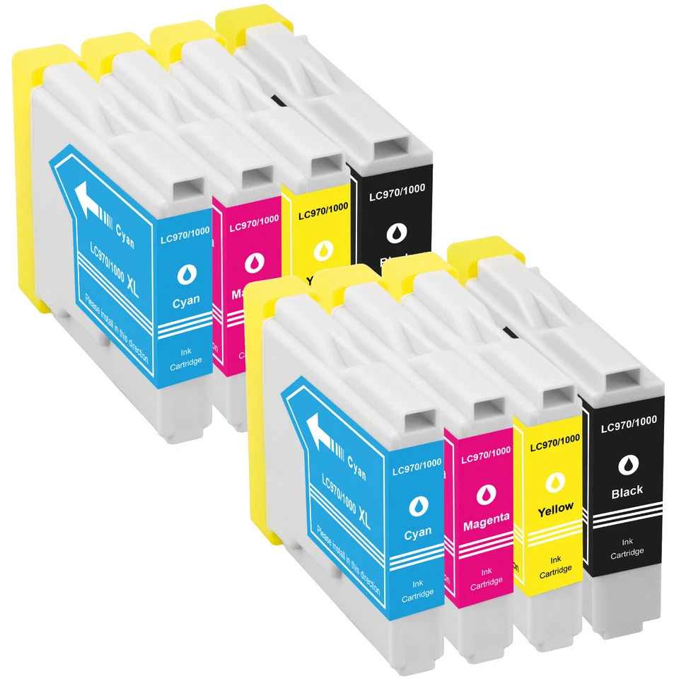 8 Patronen XL für Brother DCP-135C DCP-150C DCP-153C DCP157C LC-970 - Bild 2 von 2