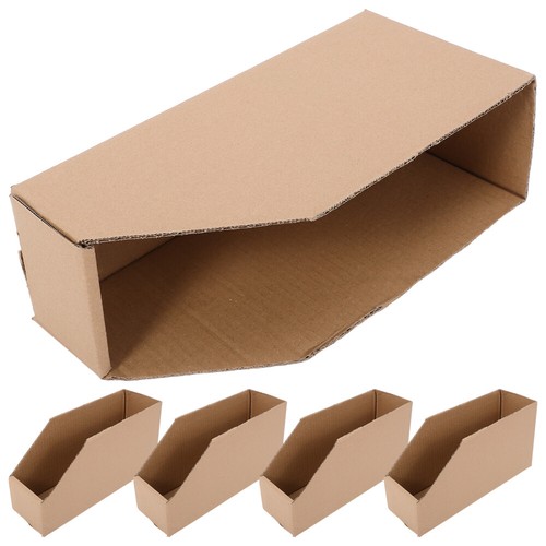 5 Pcs Storage Box Packaging for Small Business Corrugated Cardboard Bin