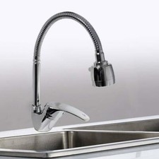 MISCELATORE RUBINETTO DOCCETTA LAVELLO CUCINA CANNA ALTA CROMATO FLESSIBILE BAR