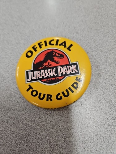 Jurassic Park Official Tour Guide Movie Promo Button Pin Universal Studios 1993 - Bild 2 von 3