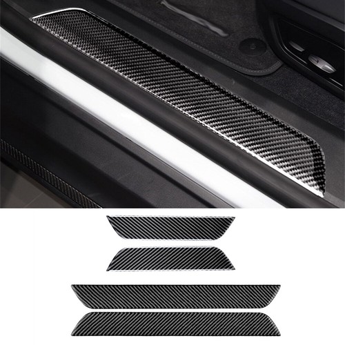 Carbon Fiber Inner Door Sill Guards Scuff Panel Cover for Porsche Taycan 2019-22 - Bild 1 von 10