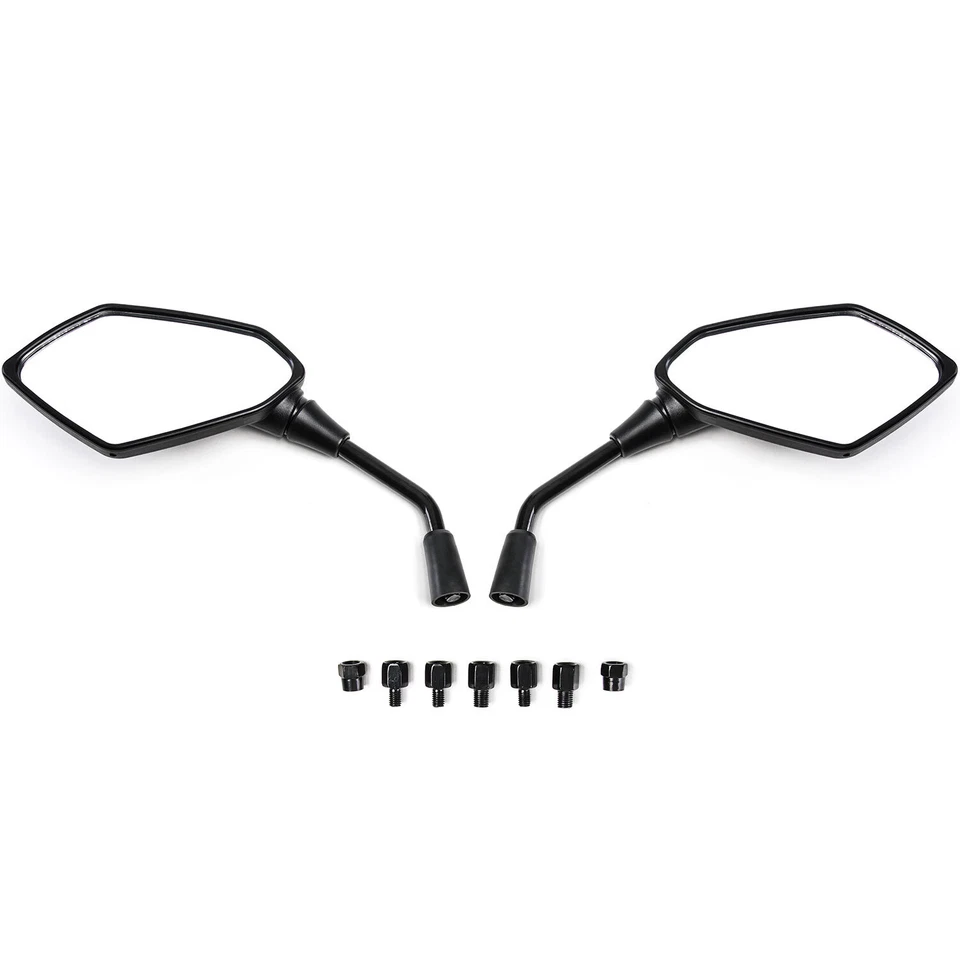 Par de espejos retrovisores negros para moto Yamaha Virago XV 250 500 535 700 750 920 1100 Foto 2 de 4