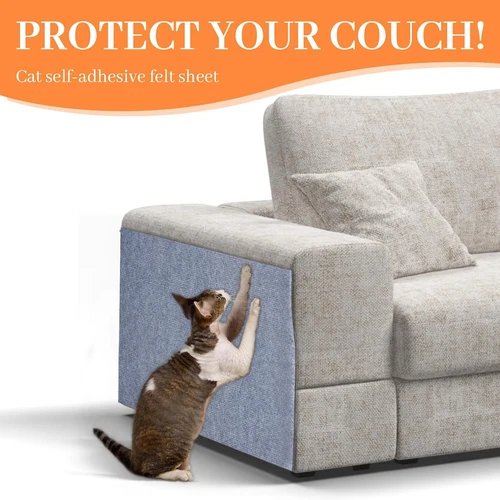 Pet Cat Scratching Pad Sofa Protector Cat Scratcher Mat Self-adhesive Carpet AU - Picture 6 of 21