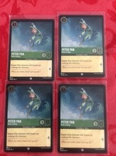 4x FOIL Disney Lorcana - Peter Pan - Never Landing - NM/M FOIL x4