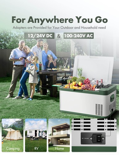 1x New 21QT Car Fridge Freezer Cooler Portable Car Refrigerator 12/24V DC 60W - Picture 3 of 9