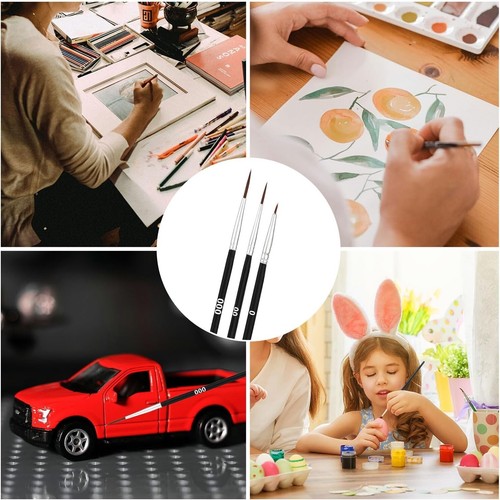 30Pcs Detail Paint Brushes, Fine Tip Paint Brush with 3 Sizes #0#00#000 Mini - Picture 2 of 19