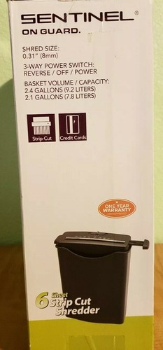 Sentinel FS60B on Guard 6 Sheet Stripcut Paper Shredder - Picture 2 of 8